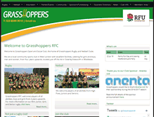 Tablet Screenshot of grasshoppersrfc.com